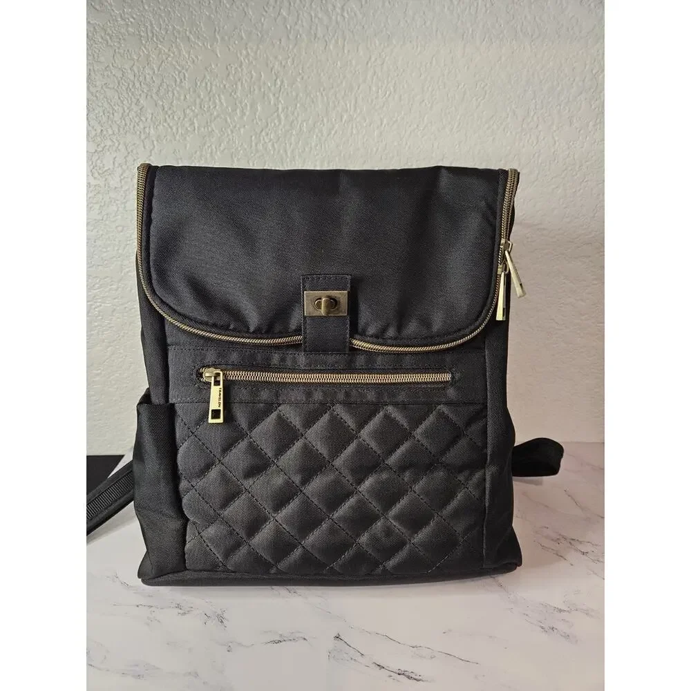 New! Travelon RFID Convertible Backpack Foldover Black 13